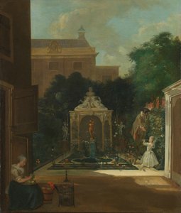 Ein Amsterdamer Stadtsgarten von Cornelis Troost