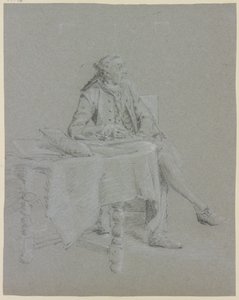 Kavalier am Tisch sitzend von Cornelis Troost