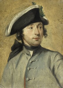 Porträt von Ludolf Backhuysen II, Maler und Dragoner, Enkel des Marinemalers Ludolf Backhuysen I von Cornelis Troost