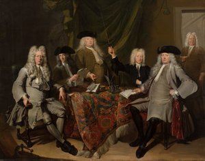 Porträt der Inspektoren des Collegium Medicum von Cornelis Troost