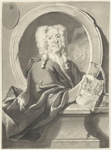 Porträt von Jacob Campo Weyerman im Medaillon
