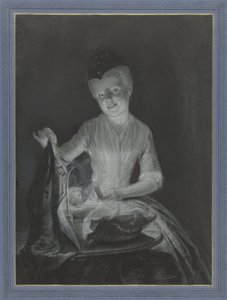 Sara Troost mit ihrer Puppe von Cornelis Troost