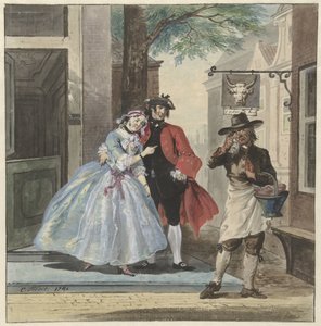 Theaterszene aus Pefroen mit dem Schafskopf von Cornelis Troost