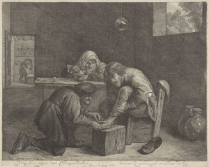 Mann bei einem Arzt von Cornelis Visscher (II)