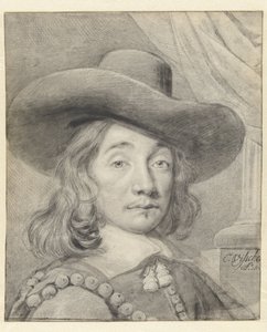 Selbstporträt mit Hut von Cornelis Visscher (II)