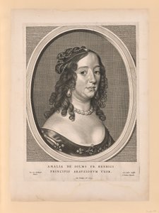 Amalia van Solms, Ehefrau von Friedrich Heinrich, aus Neun Porträts von Cornelis Visscher