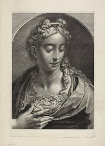 Athena, aus Cabinet Reynst; Variarum imaginum a celeberrimis artificibus pictarum Caelaturae