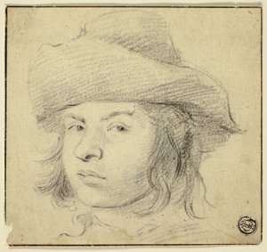 Büste eines jungen Mannes mit Hut von Cornelis Visscher