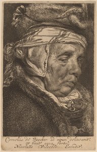 Kopf einer alten Frau (Visschers Mutter) von Cornelis Visscher