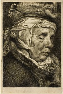 Kopf einer alten Frau von Cornelis Visscher