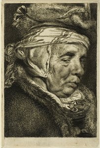 Kopf einer alten Frau von Cornelis Visscher