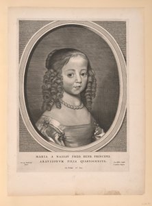 Maria, Prinzessin von Oranien-Nassau, aus Neun Porträts von Cornelis Visscher