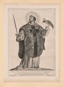 Heiliger Adalbert von Egmond, aus Heilige der Nord- und Südniederlande von Cornelis Visscher