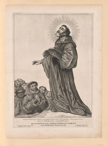 Heiliger Egbert der Abt, aus Heilige des Nordens und Südens der Niederlande von Cornelis Visscher