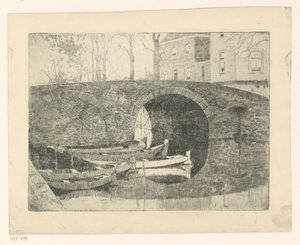 Brücke über einen Graben von Cornelis Vreedenburgh
