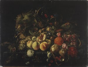 Stillleben mit Blumen und Früchten von Cornelis de Heem