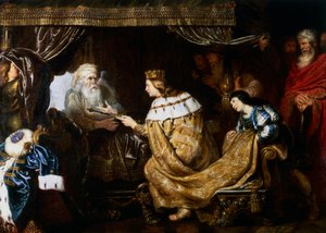 David überreicht das Zepter an Salomo, frühes 17. Jahrhundert von Cornelis de Vos