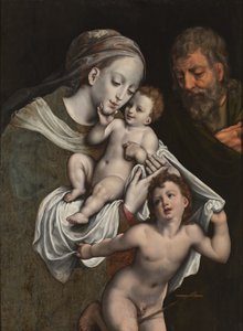 Die Heilige Familie mit dem kleinen St. Johannes von Cornelis van Cleve