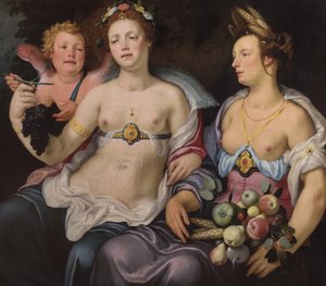 Venus, Amor und Ceres von Cornelis van Haarlem