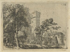 Ruine von Schloss Duurstede von Cornelis van Hardenbergh