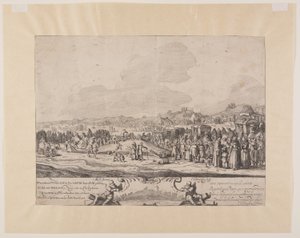 Der gestrandete Pottwal zwischen Noordwijk und Zandvoort von Cornelis van Kittensteyn