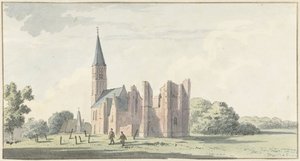 Ruine der Kirche in Serooskerken