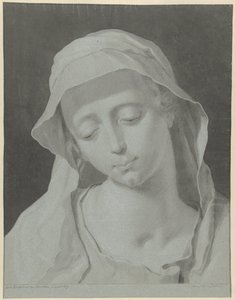 Kopf einer verschleierten Frau