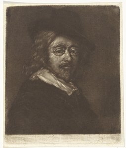 Porträt von Frans Hals mit einem Hut von Cornelis van Noorde