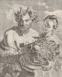 Satyr und Bacchantin, ca. 1650-67 von Cornelis van Poelenburgh