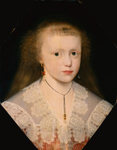 Porträt eines jungen Mädchens von Cornelius I (attr.to) Johnson