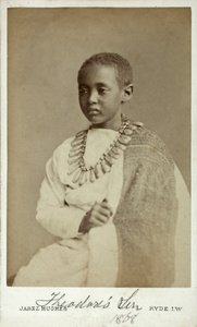 Prinz Alamayu, Sohn von Kaiser Theodor II. von Abessinien, Ryde, England, 1868 (Albuminabzug)