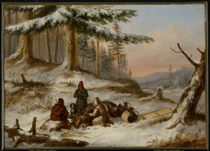 Elchjäger, ca. 1859 von Cornelius Krieghoff