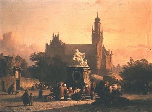 Ein Stadtplatz von Cornelius Springer
