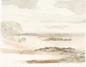 Weitläufige Ansicht in Shropshire von Cornelius Varley