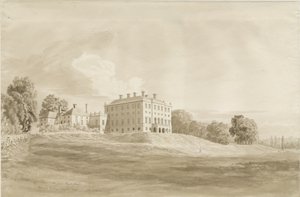 Patshull House: Sepiawaschzeichnung, August 1820