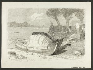 Angespülte Boote von Cornelius Varley