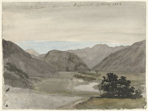 Blick auf Moel Siabod von Beddgelert, Nordwales von Cornelius Varley