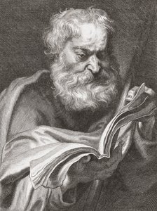 Thomas der Apostel, zweifelnder Thomas (Porträt) von Cornelius van Caukercken