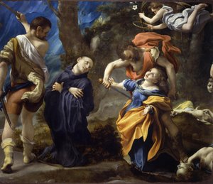 Martyrium der Heiligen Placidus, Flavia Domitilla, Eutychius und Victorinus, 1525 von Correggio