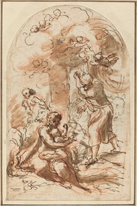 Studie für die "Madonna della Scodella" (recto)