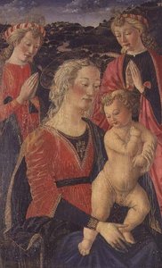 Madonna mit Kind und zwei Engeln
