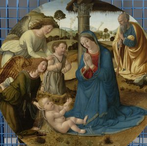 Die Anbetung des Christkindes von Cosimo Rosselli