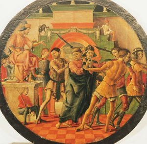 Altarbild des St. Maurelio, Szene der Verurteilung von St. Mauritius, ca. 1480