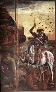 St. Georg und der Drache (Detail) von Cosimo Tura