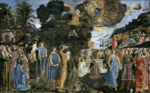 Der Abstieg vom Berg Sinai, 1481-1482 von Cosimo di Lorenzo Rosselli