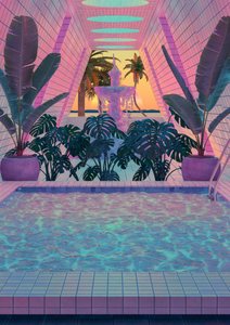 Vaporwave Pool Rückzugsort