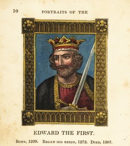 Porträt von König Eduard I., König von England, geboren 1239, begann seine Herrschaft 1272 und starb 1307