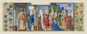 Philosophie präsentiert die sieben freien Künste an Boethius, ca. 1465