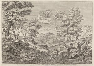 Apollo und eine Nymphe führen einen Löwen