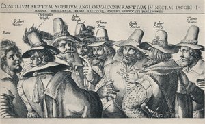 Die Schießpulver-Verschwörer von Crispijn de Passe I